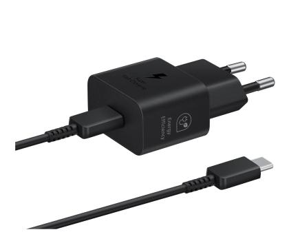 Ładowarka i akumulator SAMSUNG Ładowarka Sieciowa 25W + kabel USB-C USB-C EP-T2510XBEGEU